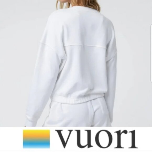 Vuori Women’s Sedona Sport Crew Sweatshirt Shade White Size L Retail $128.00 - Picture 6 of 11